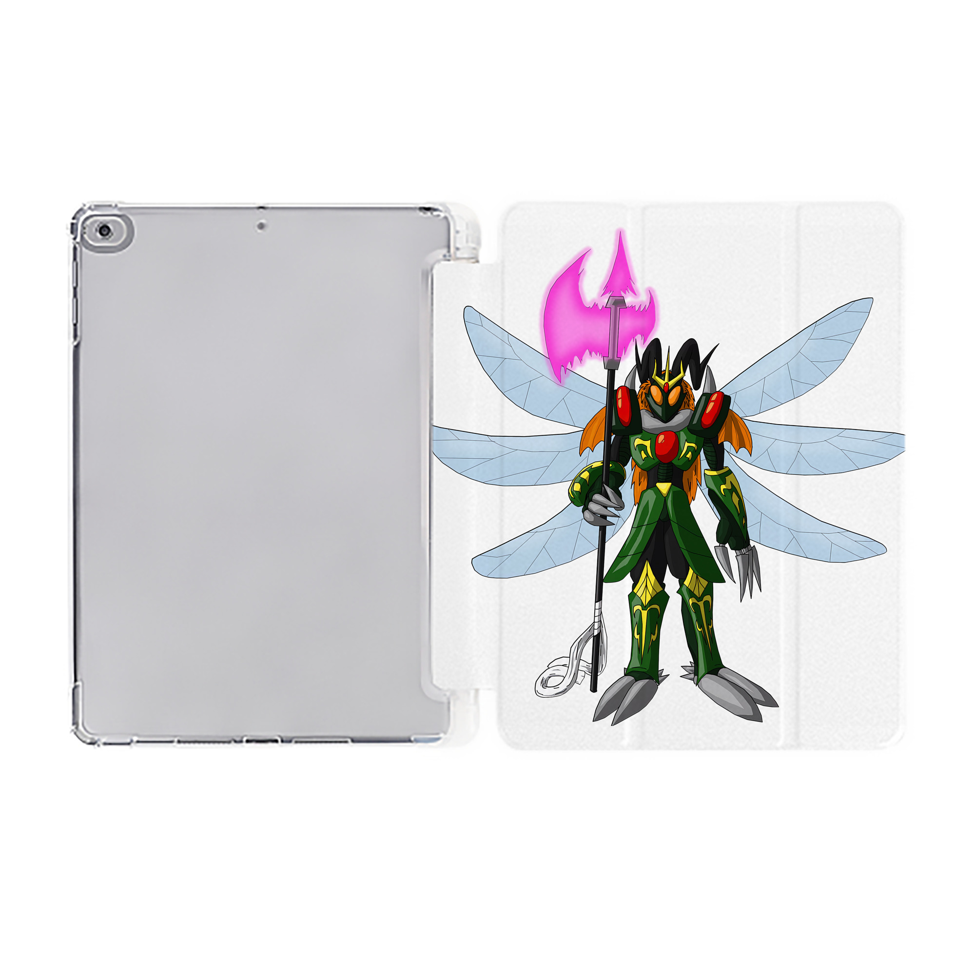（画像用） Digimon デジタルモンスター/デジモン IPad ケース ペン収納付き 三つ折りスタンド PUレザー×シリコン 対応機種9.5/10.5/10.9インチ